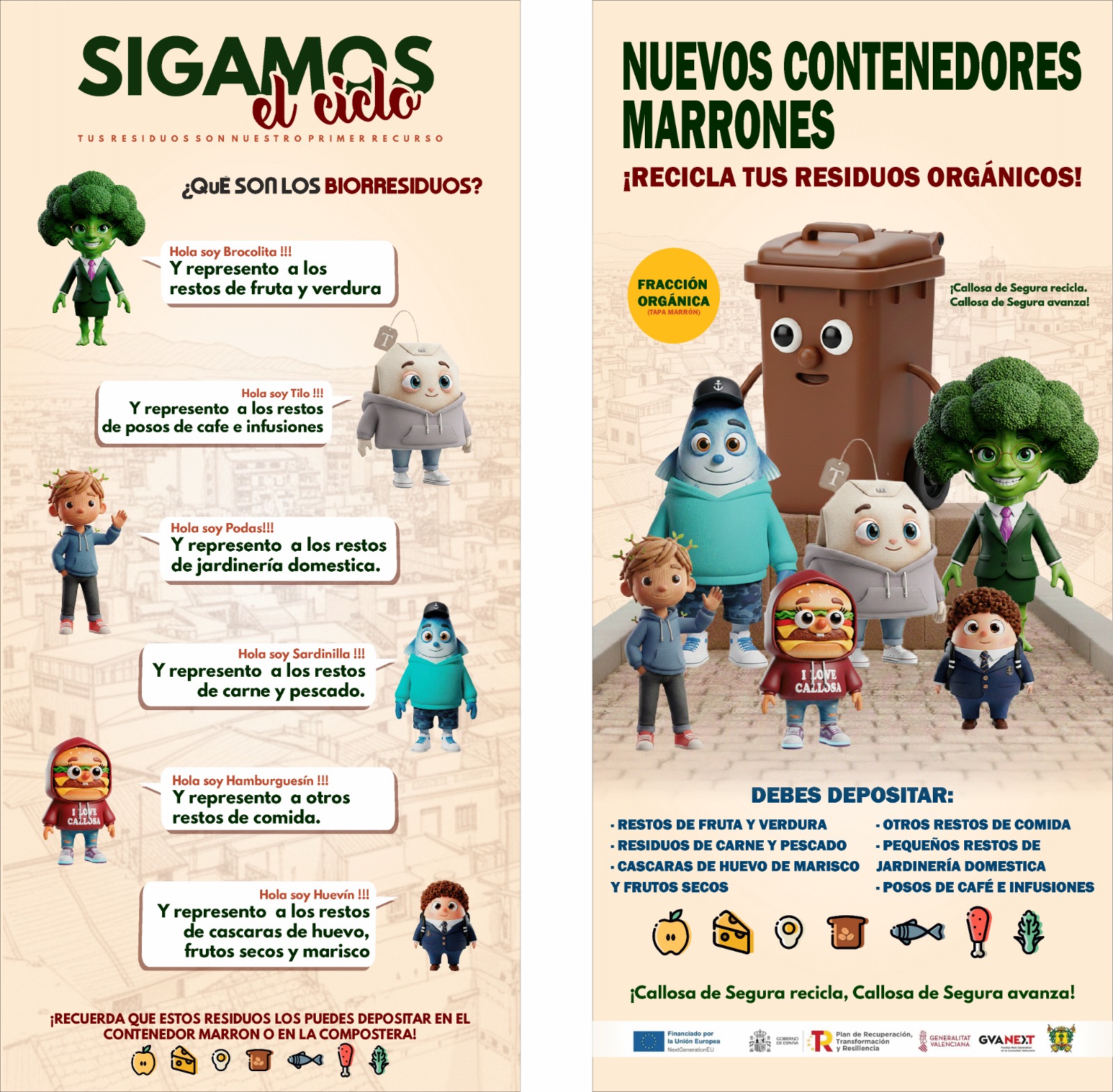 Flyer informativo de la campaña de orgánica